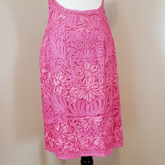 SUE WONG | GORGEOUS APPLIQUE COCKTAIL DRESS pink - Picture 9 of 16